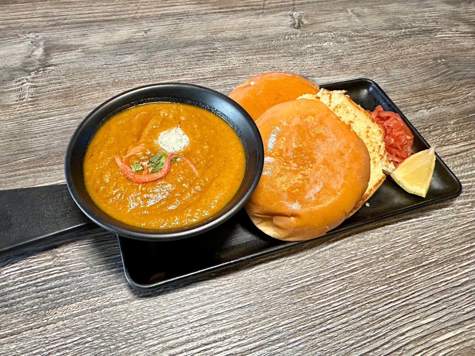 Pav bhaji platter for sharing at Mint Indian Bistro
